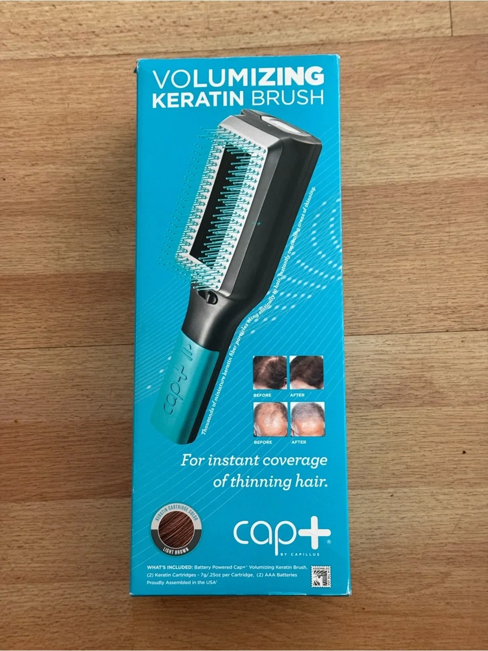 Keratin Hair Brush Volumizing Brush Light Brown